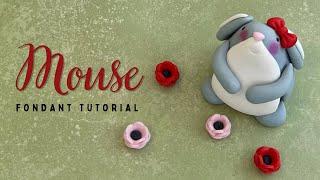 How to make a cute fondant MOUSE & little flowers (tools & weights included)