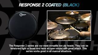 Response 2 Coated Black Drumheads