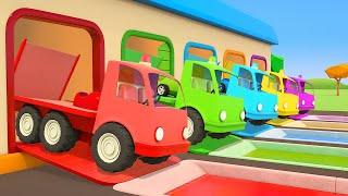 Learn colors with the five tow trucks for kids. Full episodes of Helper Cars cartoons for kids.