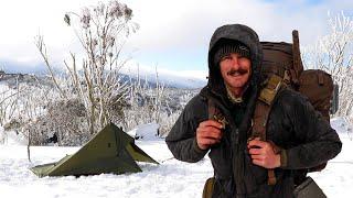Winter Camping Solo in the Snowy Mountains - Did I mention Snowstorm?