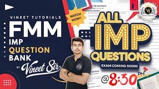 FMM K Scheme IMP Question Bank 2024 | Fluid Mechanics & Machinery IMP Questions | Vineet Tutorials