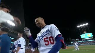 Mookie Betts Cool Handshake With Dodgers Reporter Kirsten Watson