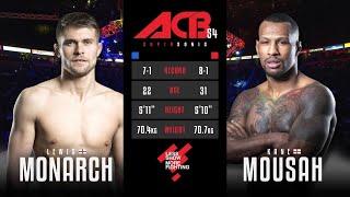 Льюис Монарх vs. Кейн Муса | Lewis Monarch vs. Kane Mousah | ACB 54 - Supersonic