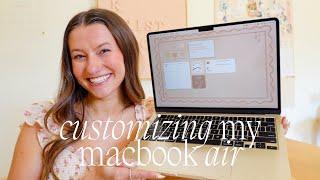 macbook customization + organization inspo  | setting up + customizing my new m3 macbook air!