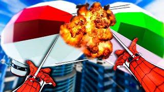 USING SPIDERMAN POWERS to CRASH BLIMPS! in Superfly VR