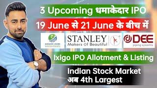 3 Upcoming IPO | Ixigo IPO Listing | BSE 4th Largest Surpass Hongkong | Jayesh Khatri