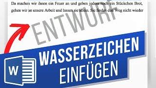 Wasserzeichen in Word einfügen