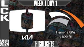 DK vs HLE Highlights ALL GAMES | LCK Summer 2024 W1D1 | Dplus KIA vs Hanwha Week 1 Day 1