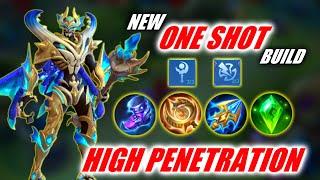 (TRY THIS) ZHASK ONE SHOT BUILD + HIGH PENETRATION & EMBLEM | TOP GLOBAL ZHASK