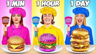 1 Minut vs 1 Sat vs 1 Dan | Kulinarski Izazov Multi DO Challenge