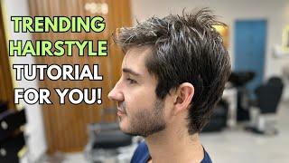 Best Scissor Haircut For Men - Easy Hairstyle Tutorial 2024   JASON MAKKI SALON DUBAI