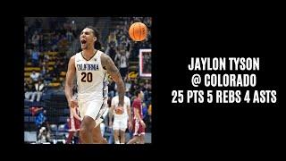 Jaylon Tyson @ Colorado (25 PTS 5 REBS 4 ASTS 1 STL) 2/28/24