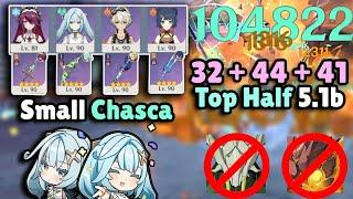 WHO NEEDS CHASCA? Small Chasca destroyed TOP HALF SPIRAL ABYSS 5.1B in 117 seconds with 4-star only!