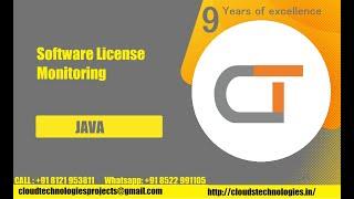 Software License Monitoring | Cloud Technologies | IEEE Projects Hyderabad | Ameerpet