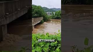 Поток реки смыл остров