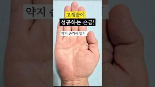 시간이 걸려성공하는손금!고생후에성공하는손금. #손금 #손금보기 #손금보는법#성공운