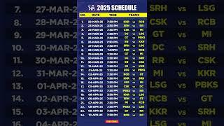 Ipl schedule 2025 | Ipl schedule | Ipl 2025 time table | Ipl 2025 schedule | Ipl Full Schedule #ipl