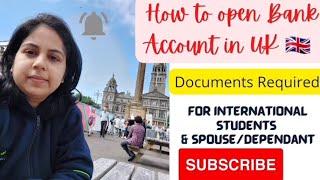 How to open Bank Account in the UK  |for international students and Spouse|Is there any Best Bank