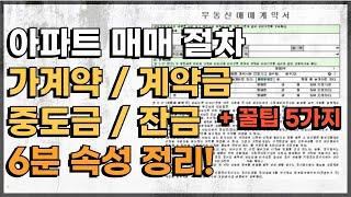 아파트 매매 프로세스 6분속성 벼락치기 [부동산 아파트 계약 잔금 꿀팁 5가지]