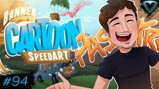 SPEEDART #94 - A FUN CARTOON youtube BANNER! (G)old