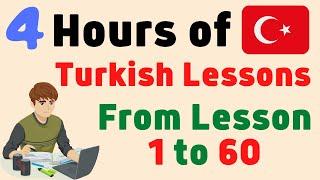 Learn Turkish - 4 Hours of Turkish Lessons in 1 Video | Language Animated