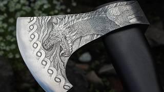 From CHEAP to EXPENSIVE. The process of creating a dragon on metal. The work of the master