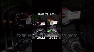 Kawasaki ZX6R 2020 VS ZX6R 2012  #shorts #kawasaki #viralshorts