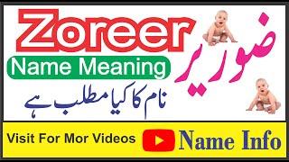 Zoreer Name Meaning In Urdu Name Info || Zoareer Naam KA Matlab Nameinfo || ضوریر نام کا کیا مطلب ہے