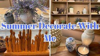 DECORATE WITH ME using my  NEW BLUE and WHITE SUMMER DECOR for 2024