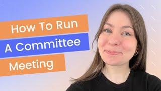 How To Run A Committee Meeting | Fellow.app