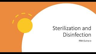 Sterilization and Disinfection