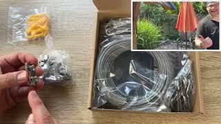 30M 3mm Drahtseil, CGBOOM 304 Edelstahl Drahtseil Spanndraht, Stahlseil Unboxing und Anleitung