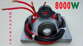 Make free electricity 230v 8000w energy generator use 10rm super cable