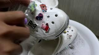 How to clean white crocs? #crocs