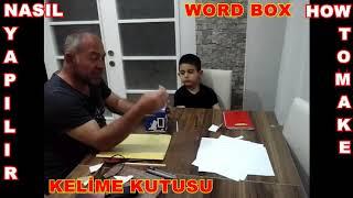 Kelime kutusu. Word box. Nasıl yapılır.  İngilizce ödevi.