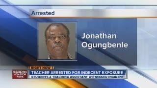 Teacher caught masturbating in class