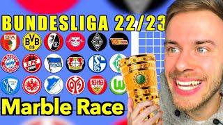 MARBLE RACE sagt die BUNDESLIGA 2022/23 voraus!  (sehr spannend!)