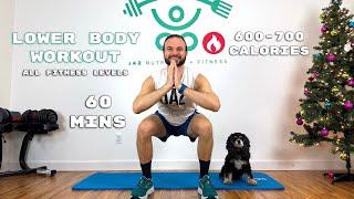 60 Min Lower Body Workout for All Fitness Levels |  600-700 Calories | JAZ it Up 249