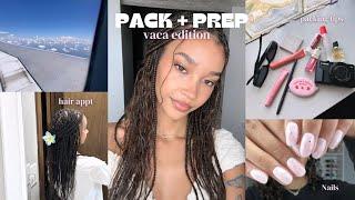 PREP & PACK WITH ME FOR VACA ️ | lashes, nails, packing tips + cleaning