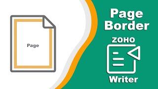 how to insert page border in Zoho Writer