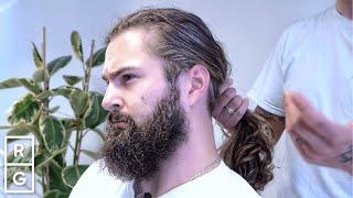 His Long Hair & Beard Gets Cut OFF! Biggest TRANSFORMATION on the Channel EVER?!