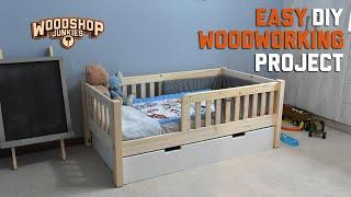 DIY Woodworking - Toddler/Kiddies Bed - My Child's First Bed