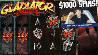 I tried $1000 SPINS on 'GUARANTEED VS SPINS' on GLADIATOR LEGENDS! (STAKE)