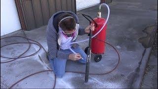 Rolling 7 Gallon Soda Blaster Demonstration