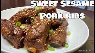 EASY SWEET SESAME PORK RIBS | How to cook Sesame Pork Ribs |Josie's Pinoy Kitchen