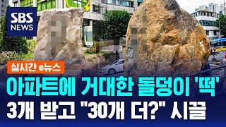아파트에 거대한 돌덩이 '떡'…신축인데 갈아엎고 "30개 더?" / SBS / 실시간 e뉴스