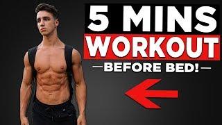 5 MIN BED TIME WORKOUT (NO EQUIPMENT BODYWEIGHT  WORKOUT!)