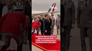 Emmanuel Macron arrive au Maroc pour une visite d’État, accueilli par le roi Mohammed VI