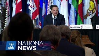 Poilievre attends Assembly of First Nations AGA to mixed reception from chiefs | APTN News