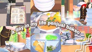 a day in my life "Penjual Bakso"  (Bagi-bagi ID Props Warung Bakso) || sakura school simulator